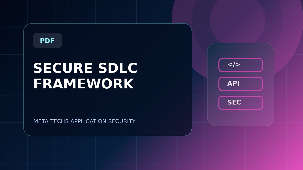 Secure SDLC Framework cover